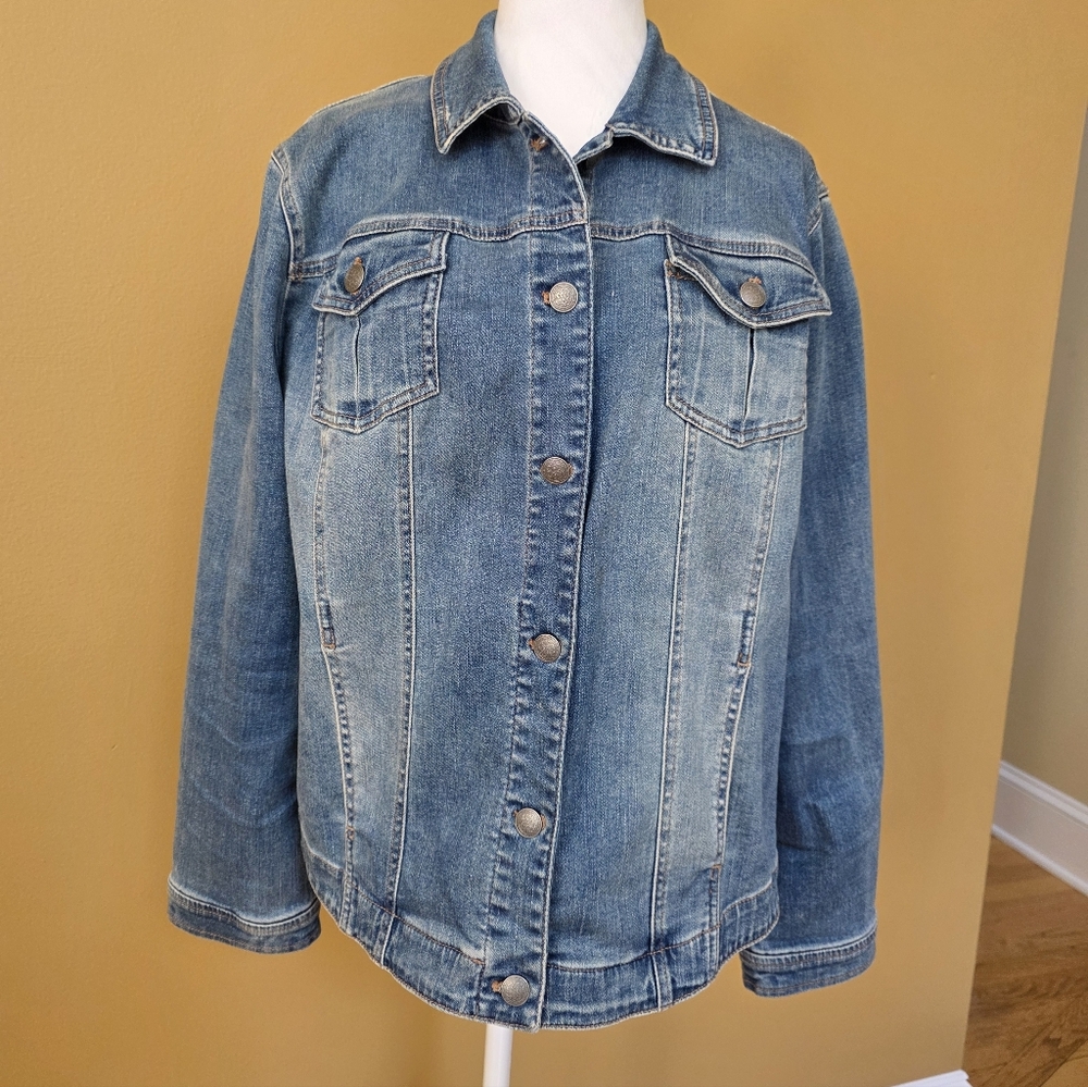 Chico's Medium Wash Denim Jacket (Sz 3/16)
